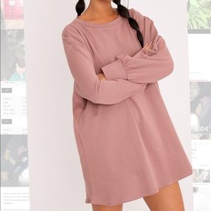oversized sweater dress from pretty little thing